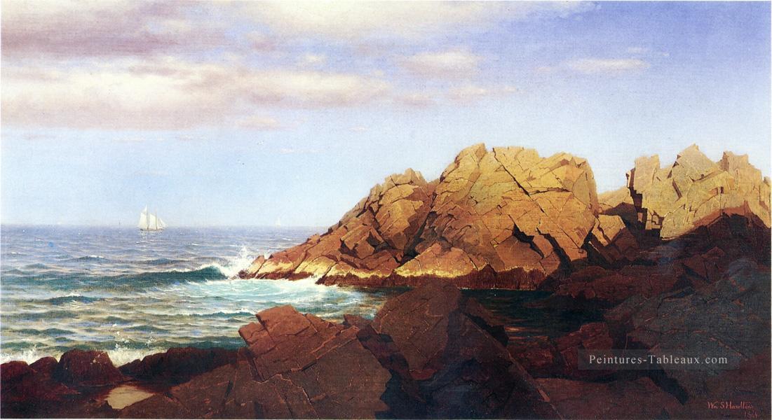 Roches au paysage de Nahant William Stanley Haseltine Beach Peintures à l'huile